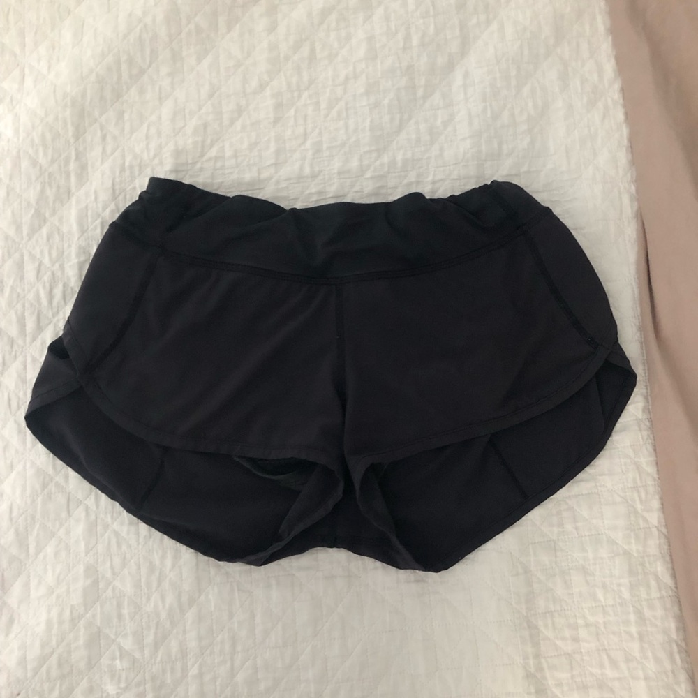 Lululemon black running shorts